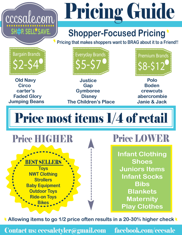 Pricing Your Items - CCC Sale